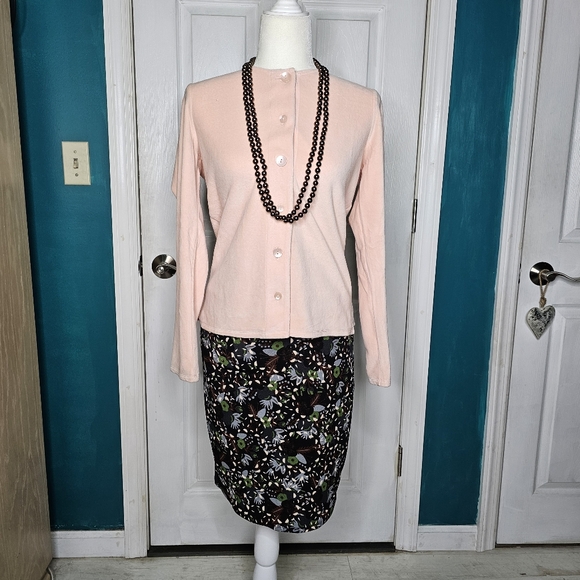 Lularoe Cassie Skirt Small Black green blue floral - Picture 4 of 13